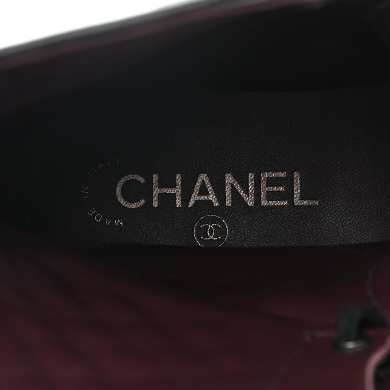 Chanel Crackled Calfskin Velvet Pearl Combat Ankle Boots 39.5 Black 8 of 11