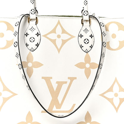 Louis Vuitton Monogram Giant Onthego GM Kaki Beige 7 of 9