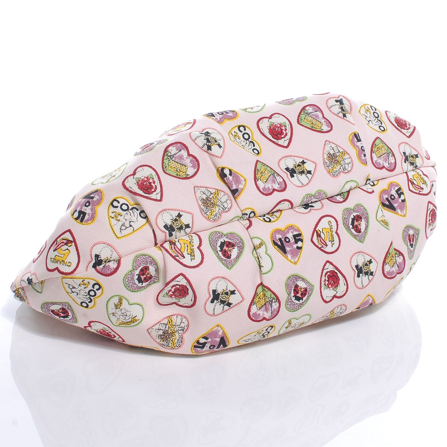 Chanel Canvas Coco Hearts Handbag Pink 4 of 7