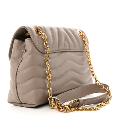 Louis Vuitton Calfskin LV New Wave Chain Bag Taupe 3 of 9
