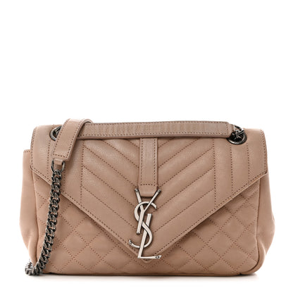 Saint Laurent Calfskin Tri-Quilt Monogram Medium College Bag Pink 1 of 10