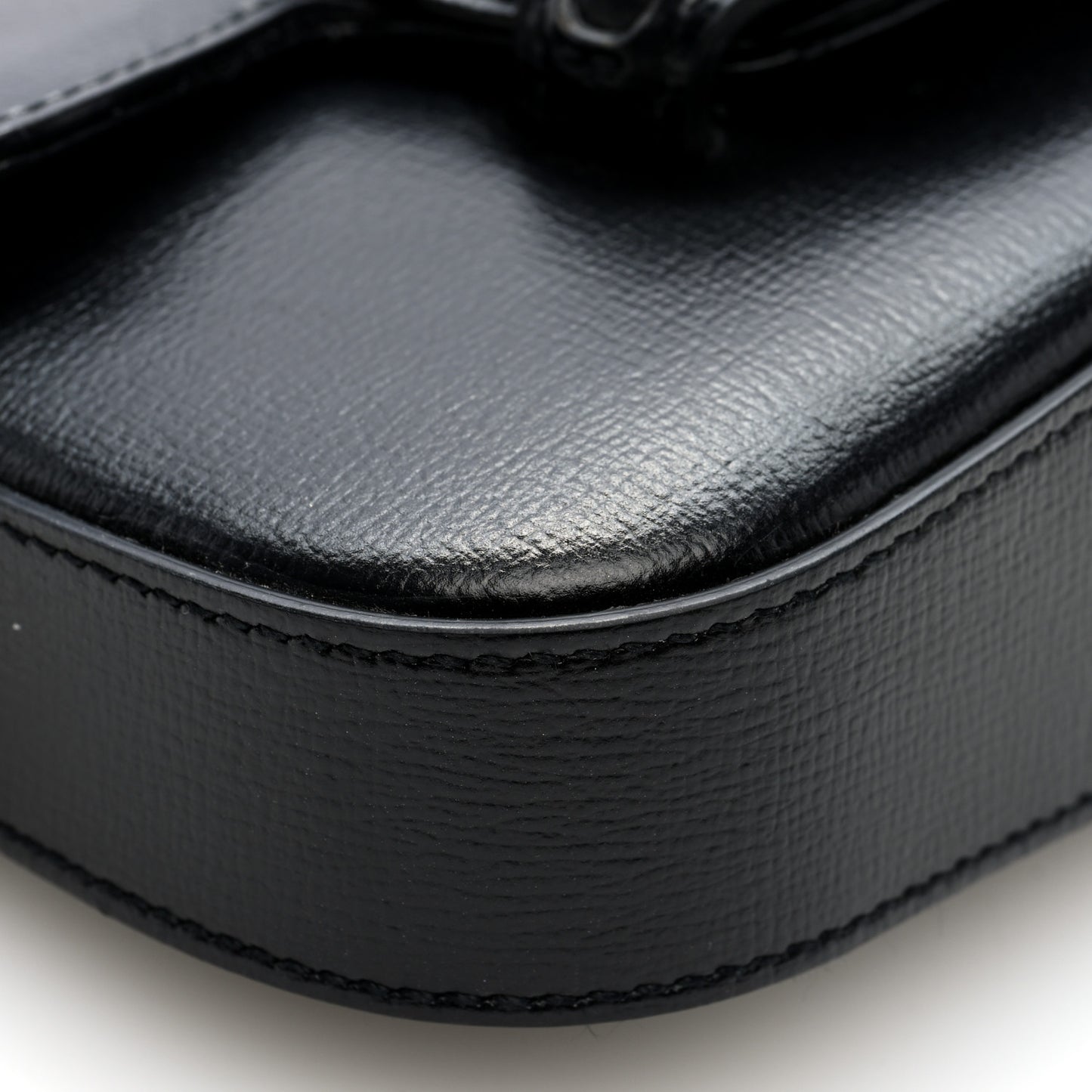 Demetra Mini Horsebit 1955 Asymmetric Shoulder Bag Black
