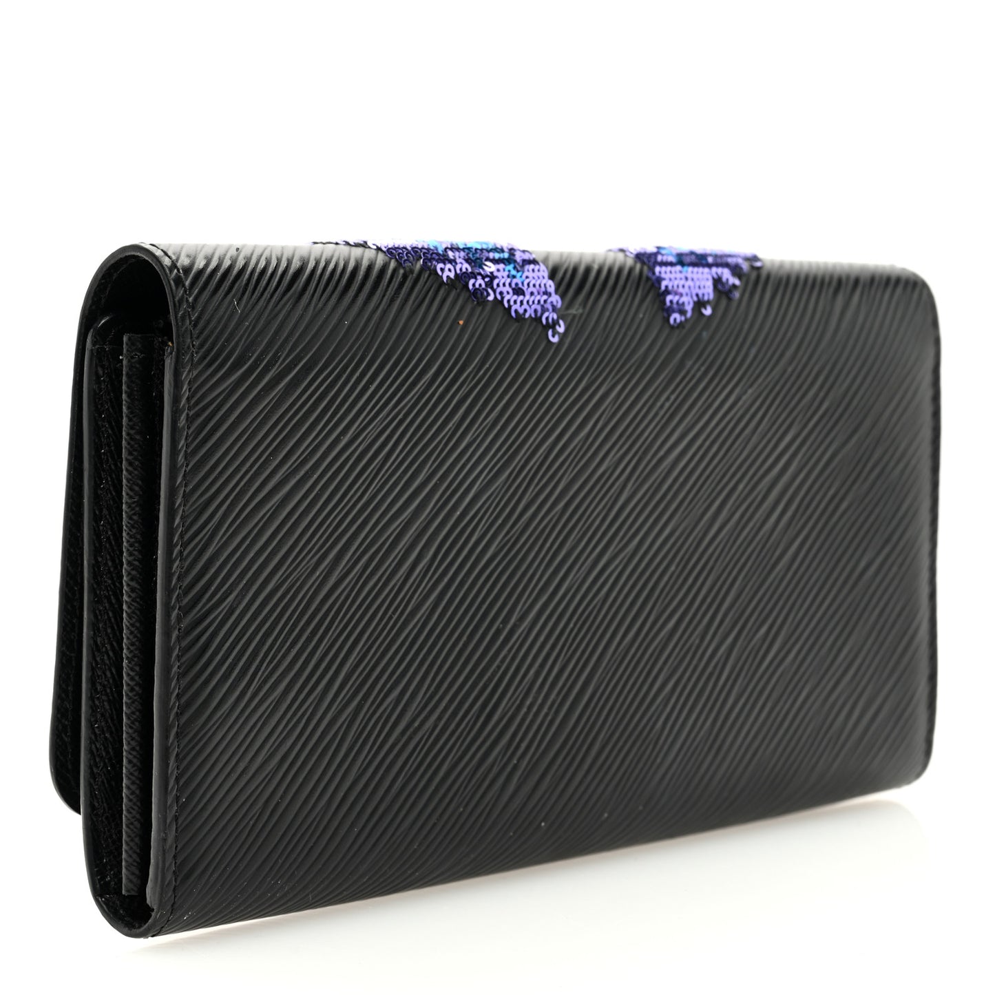 Epi Sequin Bird Twist Wallet Black