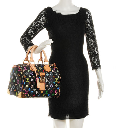 Louis Vuitton Monogram Multicolor Speedy 30 Black 2 of 8
