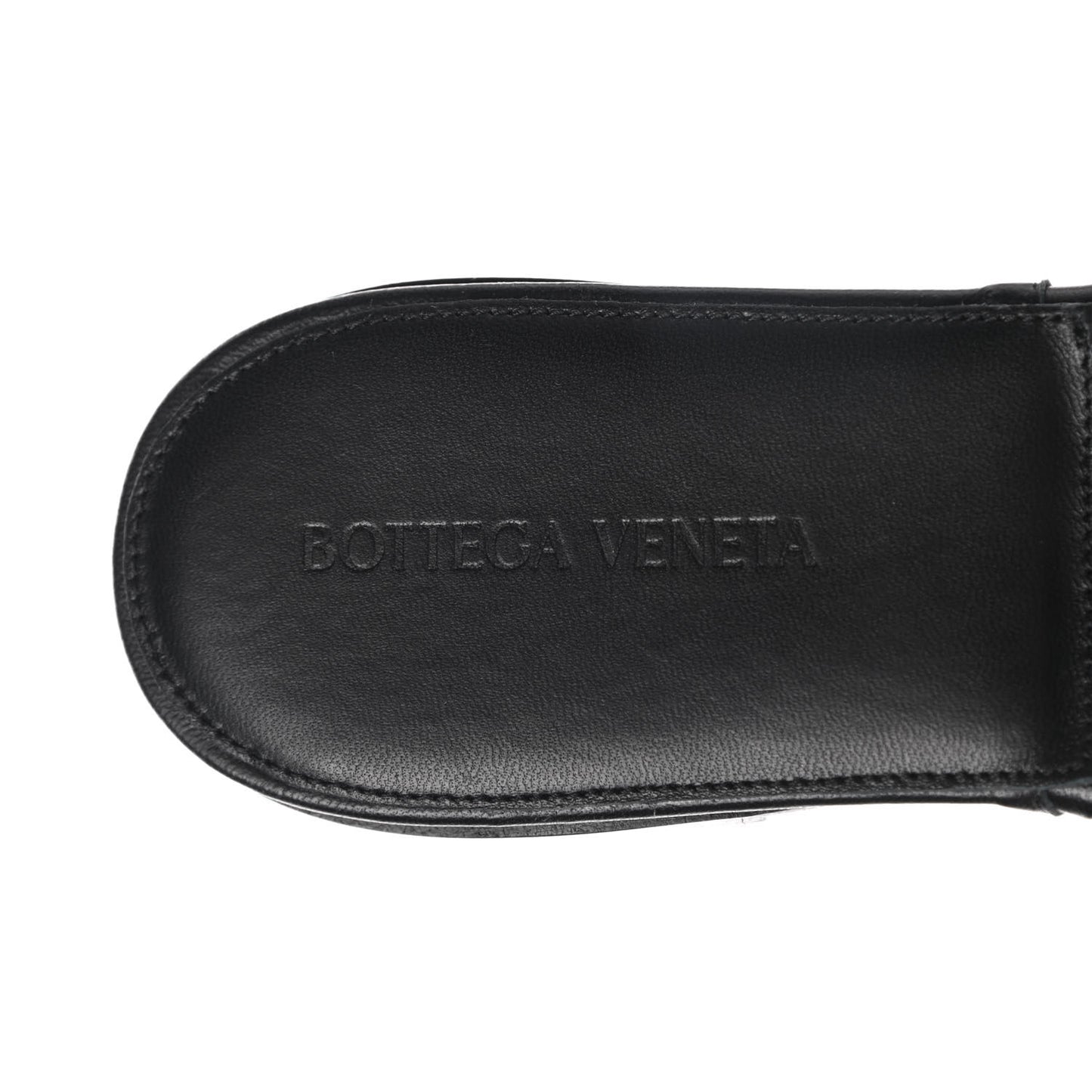 Nappa Maxi Intrecciato Lido Flat Sandals 40 Black