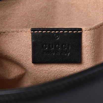Gucci Calfskin Matelasse Mini GG Marmont Shoulder Bag Black 6 of 11