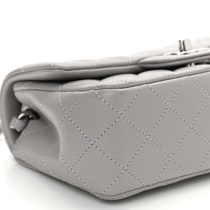 Chanel Lambskin Quilted Mini Rectangular Flap Grey 9 of 10