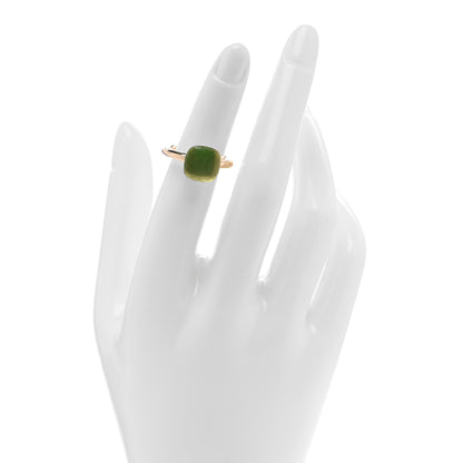 Pomellato 18K Rose White Gold Lemon Quartz Chrysoprase Classic Nudo Gele Ring 52 6 2 of 6