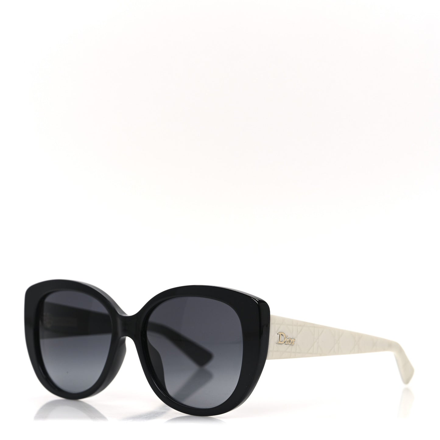 Cannage Dior Lady 1N Sunglasses Black Ivory