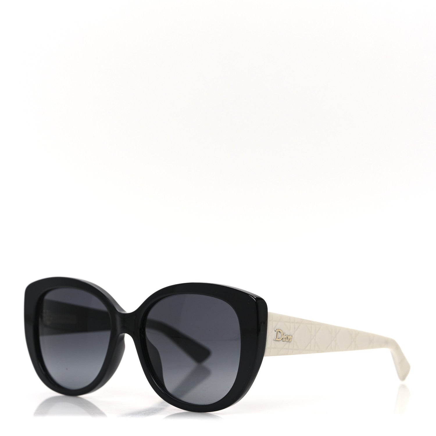 Christian Dior Cannage Dior Lady 1N Sunglasses Black Ivory 1 of 5