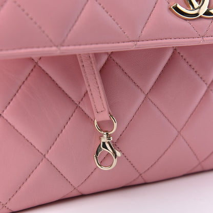 Chanel Lambskin Quilted Medium Trendy CC Flap Dual Handle Bag Pink 11 of 13