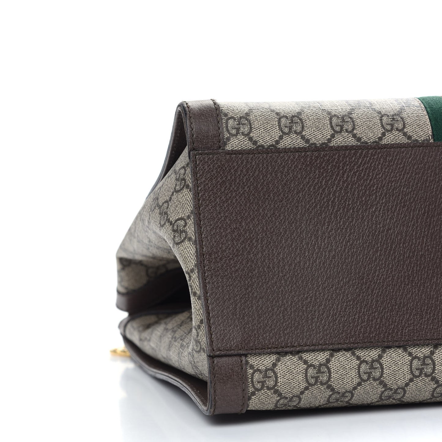 GG Supreme Monogram Web Medium Ophidia Tote Bag Brown