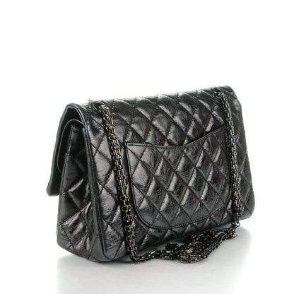 Chanel Glazed Calfskin Quilted 2.55 Reissue 226 Flap So Black 3 of 8
