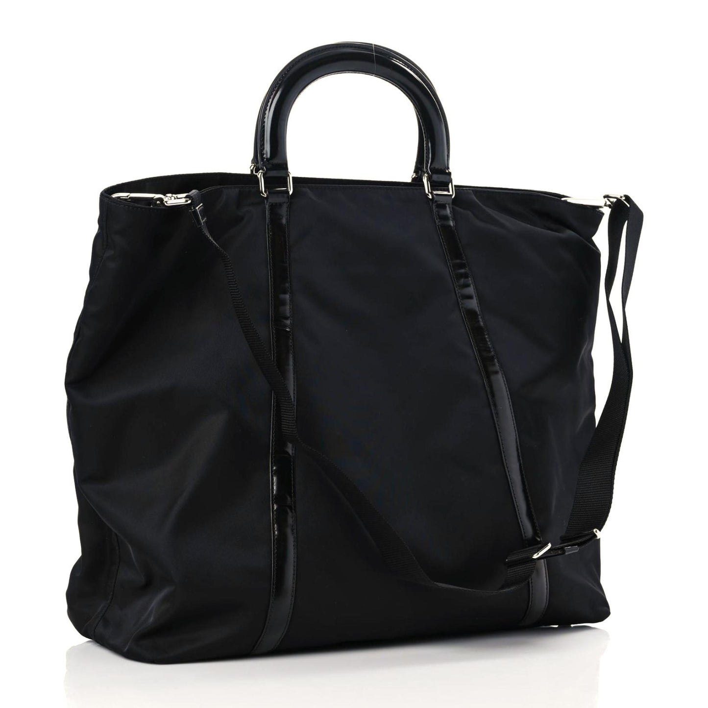 Tessuto Nylon Spazzolato Tote Black