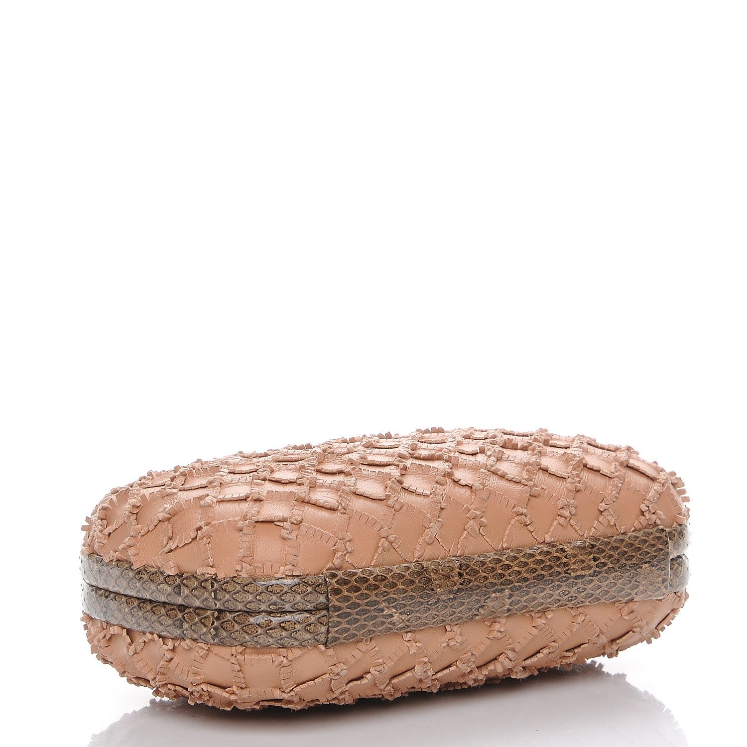 Bottega Veneta Ayers Nappa Fringe Intrecciato Knot Clutch Pink 4 of 6