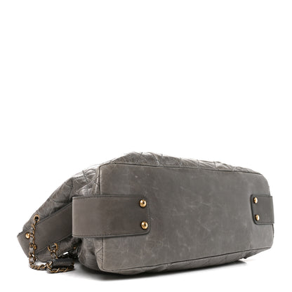 Chanel Glazed Calfskin Stingray Bindi CC Accordion Tote Grey 4 of 10