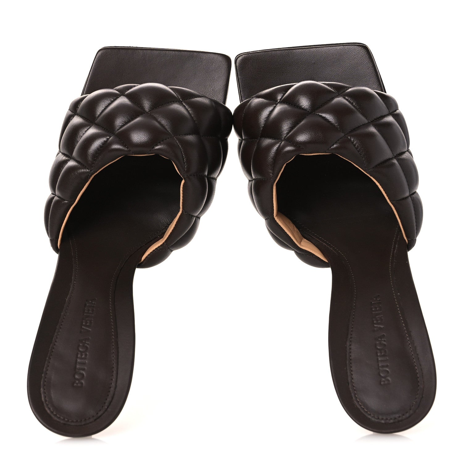 Bottega Veneta Nappa Matelasse Padded Mule Sandals 40 Chocolate Spread 2 of 11
