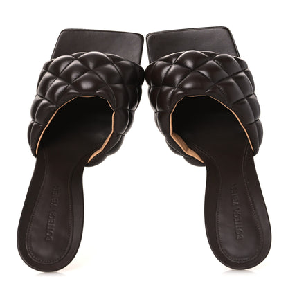 Bottega Veneta Nappa Matelasse Padded Mule Sandals 40 Chocolate Spread 2 of 11