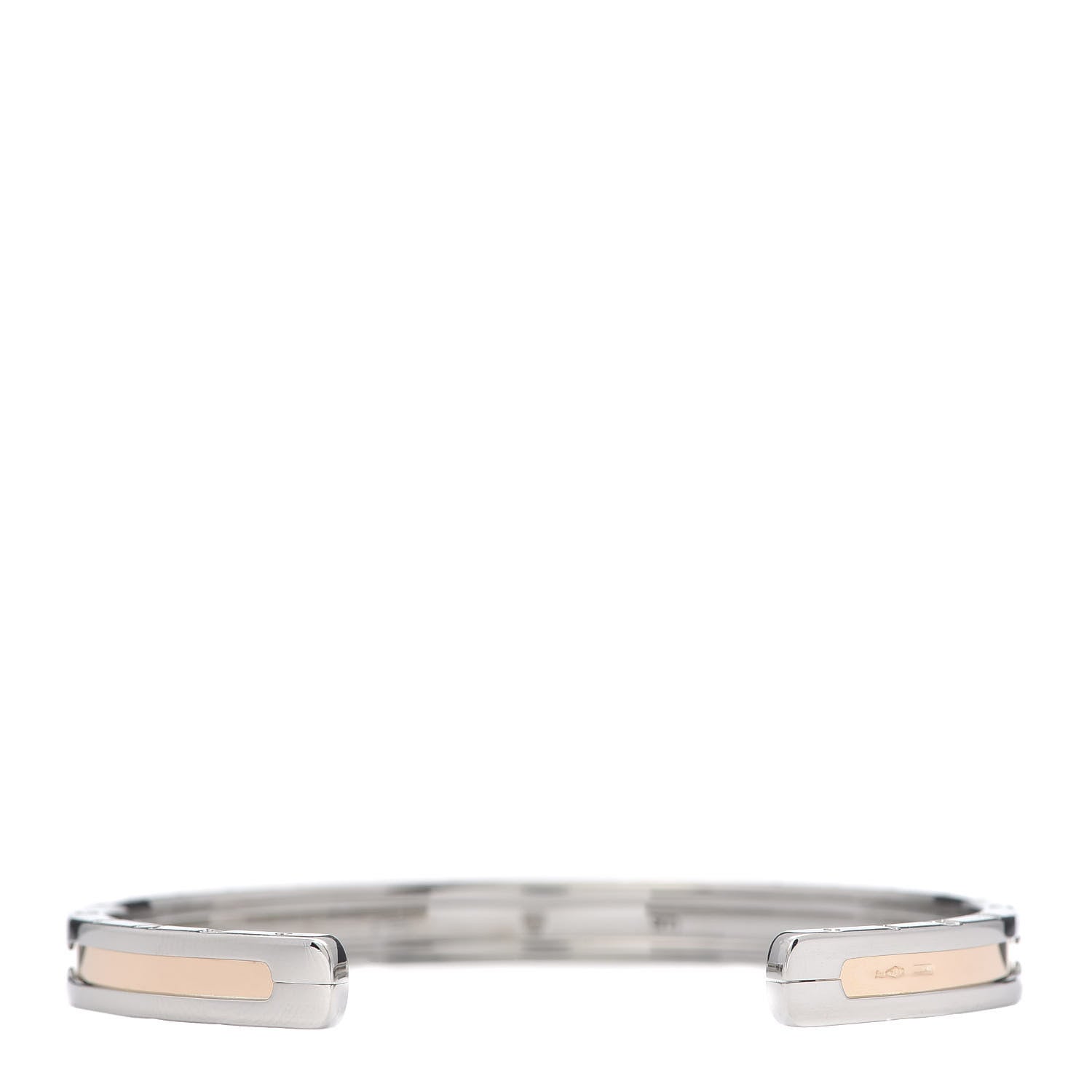 Bulgari 18K Rose Gold Stainless Steel B.Zero1 Cuff Bracelet SM 3 of 8
