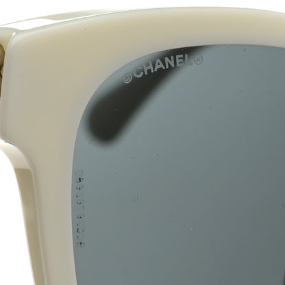 Chanel Acetate Polarized Pearl CC Square Sunglasses 5482-H-A White White 7 of 8