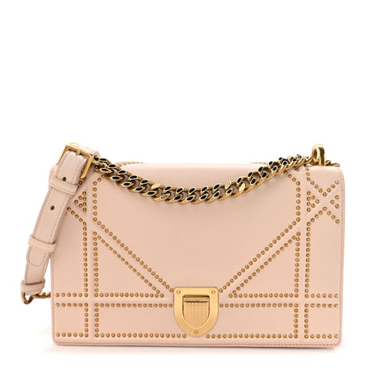 Christian Dior Lambskin Studded Medium Diorama Flap Bag Rose Poudre 1 of 15