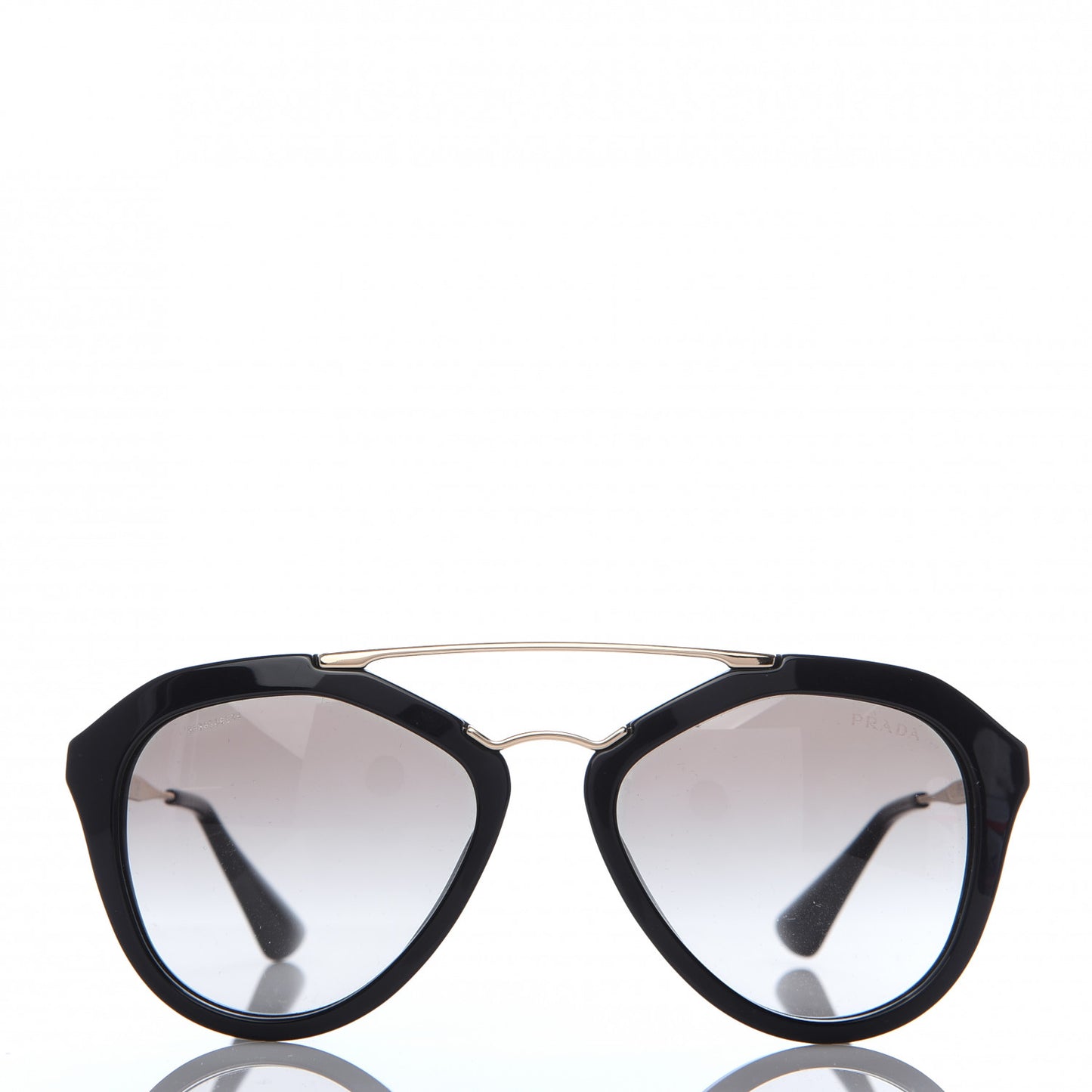 Acetate Metal Cinema Sunglasses SPR 12Q Black