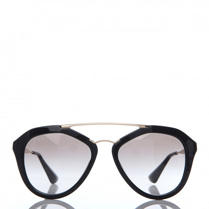Prada Acetate Metal Cinema Sunglasses SPR 12Q Black 2 of 8