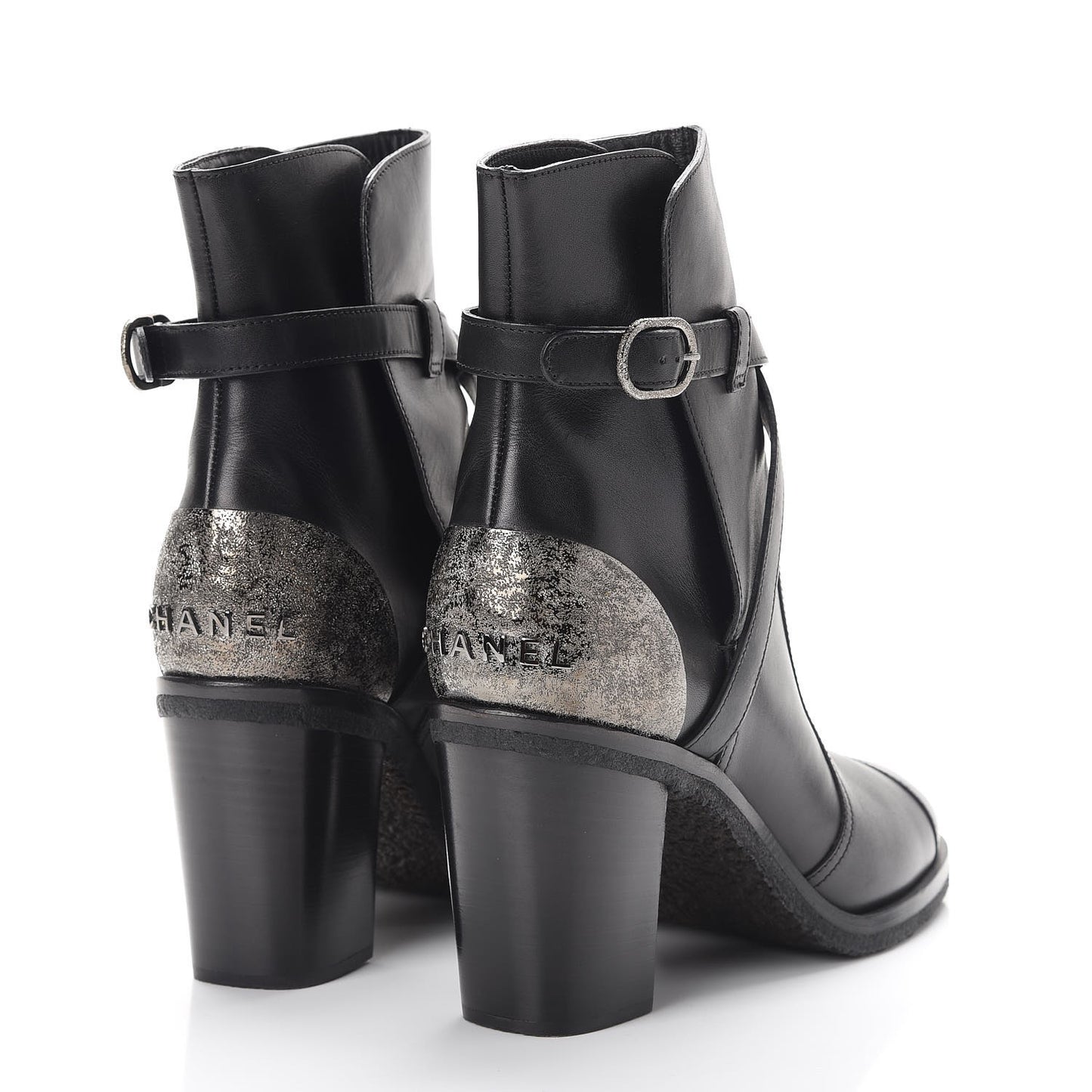 Calfskin Ankle Boots 41 Black