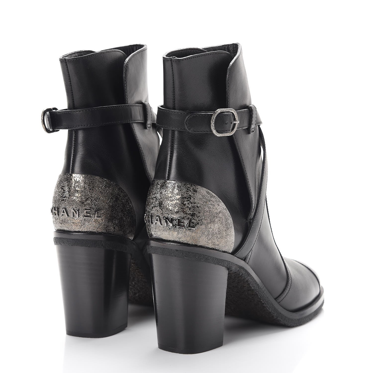 Chanel Calfskin Ankle Boots 41 Black 4 of 10