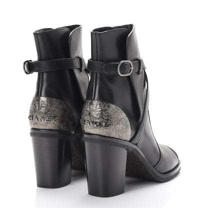 Chanel Calfskin Ankle Boots 41 Black 4 of 10