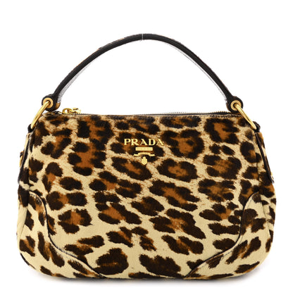 Prada Calf Hair Leopard Print Bag Avorio 1 of 14
