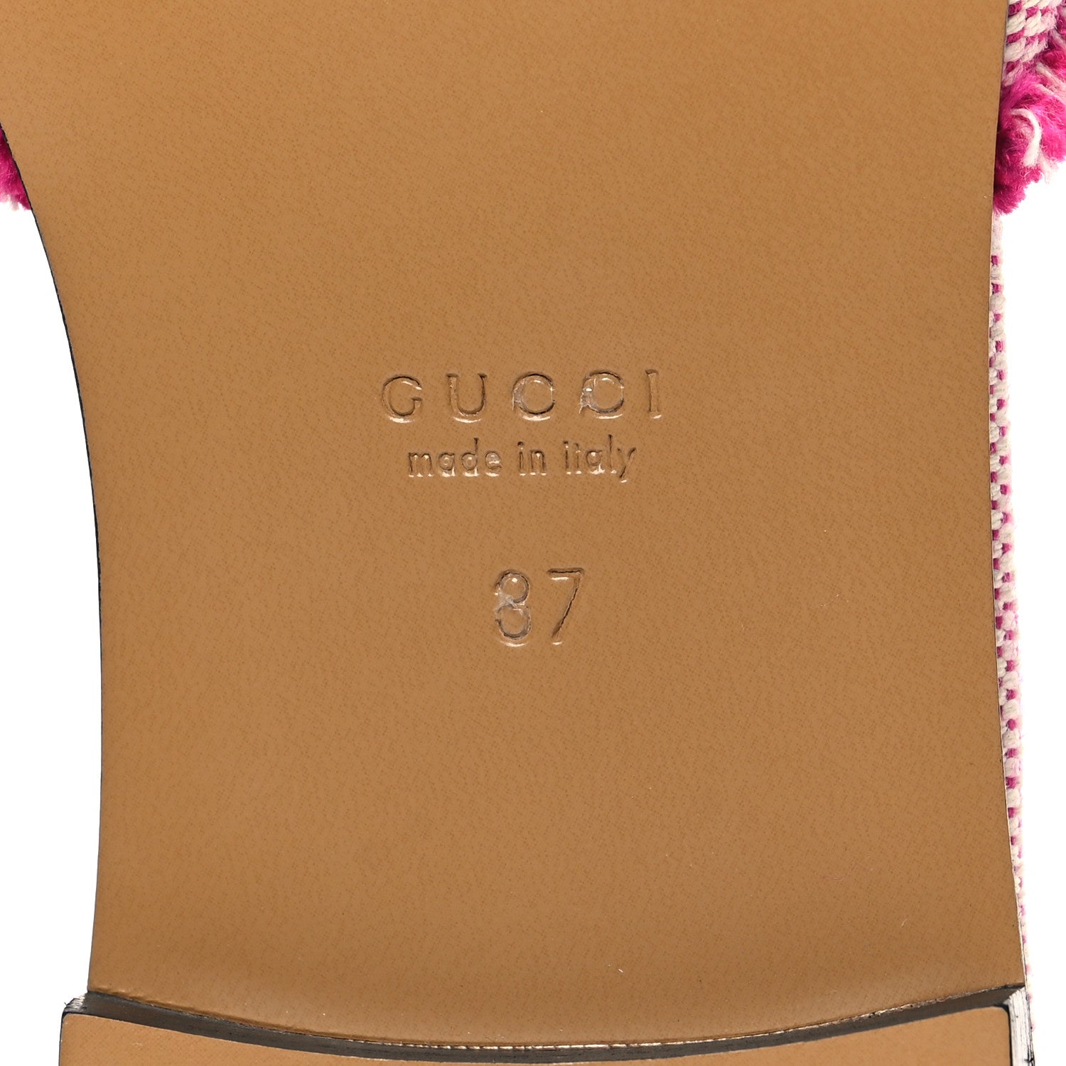 Gucci Canvas Interlocking G Cut Out Slide Sandals Princess 37 Fuxia 7 of 9