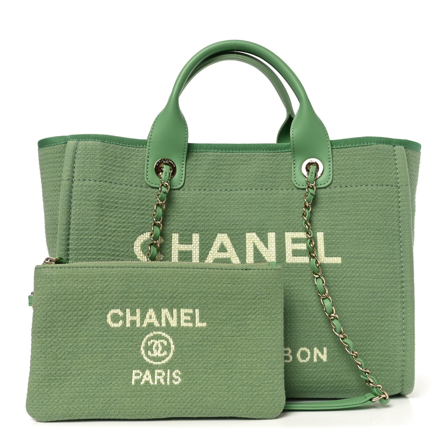 Chanel Mixed Fibers Small Deauville Tote Green 1879953 – FASHIONPHILE