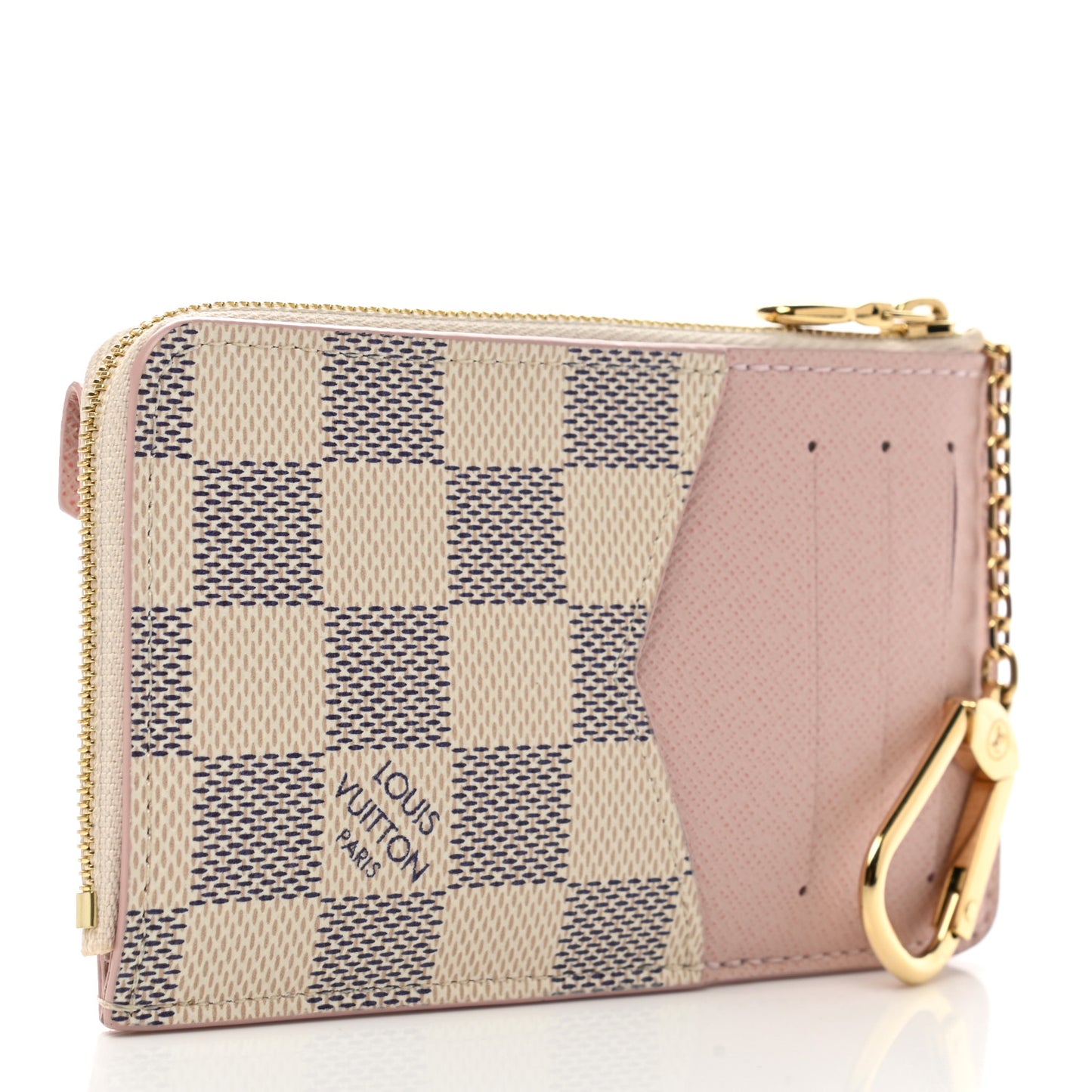 Damier Azur Recto Verso Card Holder Rose Ballerine