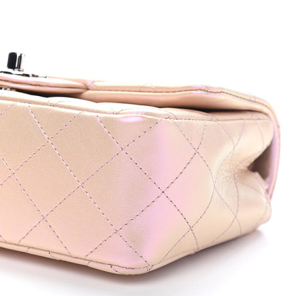 Chanel Iridescent Calfskin Quilted Mini Rectangular Flap Pink 9 of 9