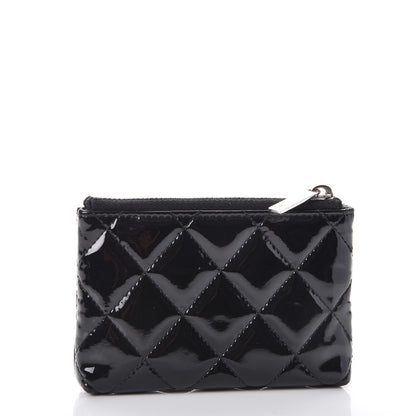 Chanel Patent Quilted Brilliant Key Holder Case Black 3 of 9