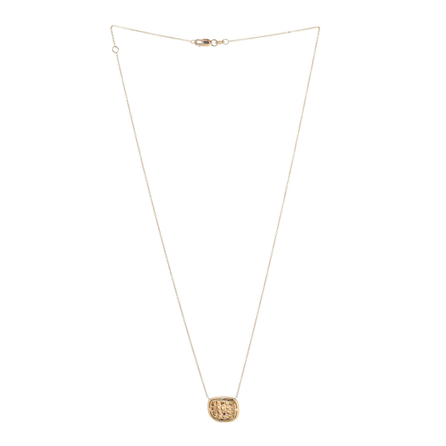 18K Yellow Gold Amphibole Pendant Necklace