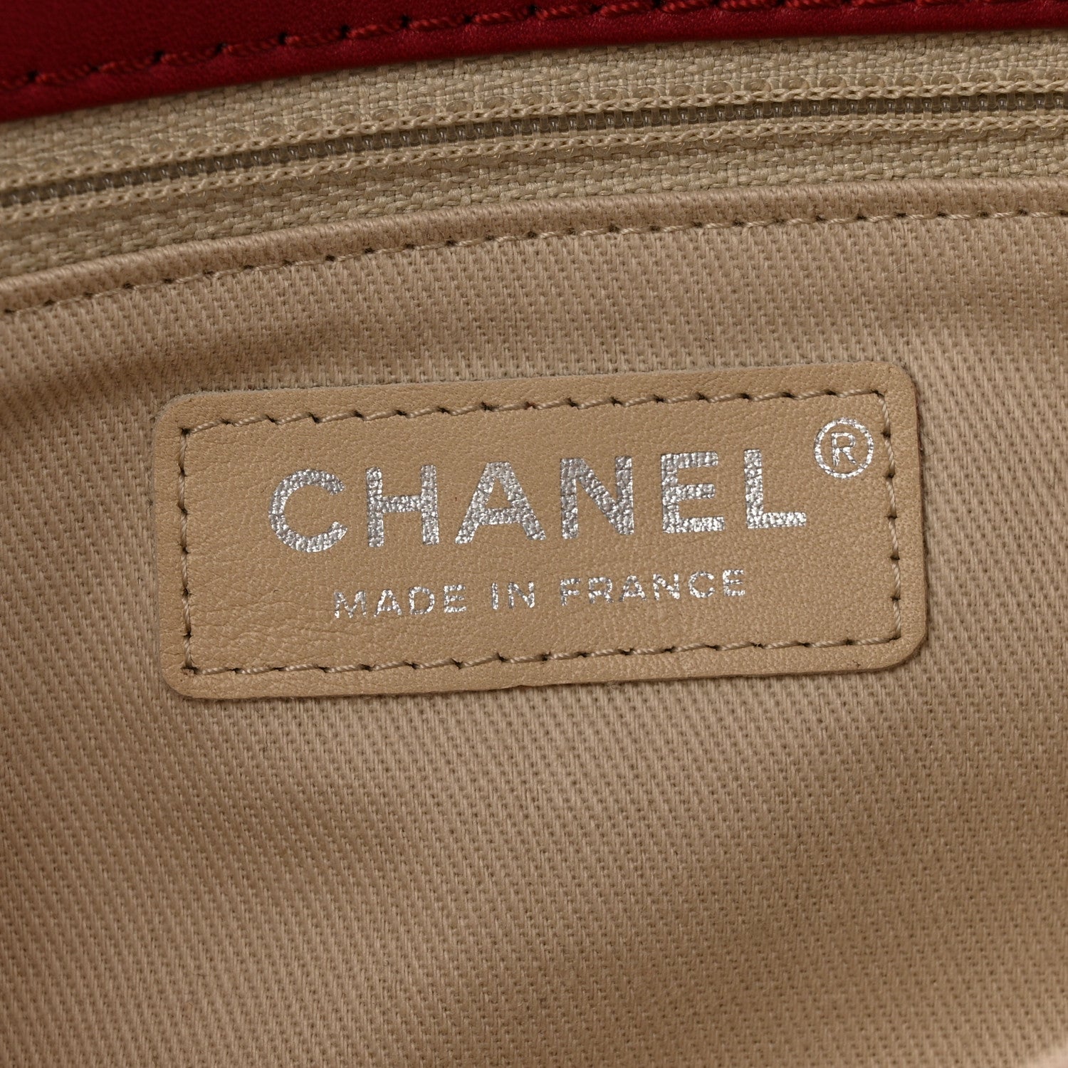 Chanel Calfskin Quilted Double Stitch Hamptons Clutch with Chain Red Red 6 of 14