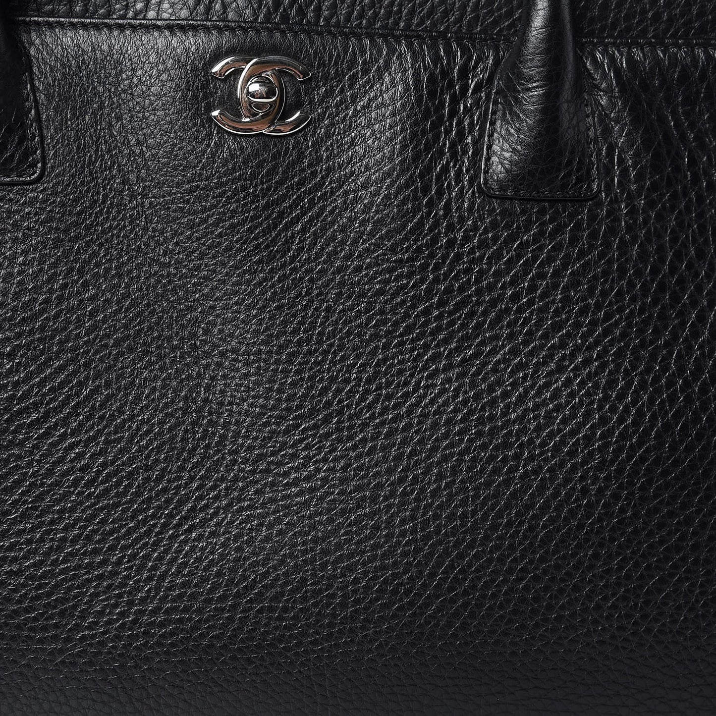 Calfskin Cerf Shopper Tote Black