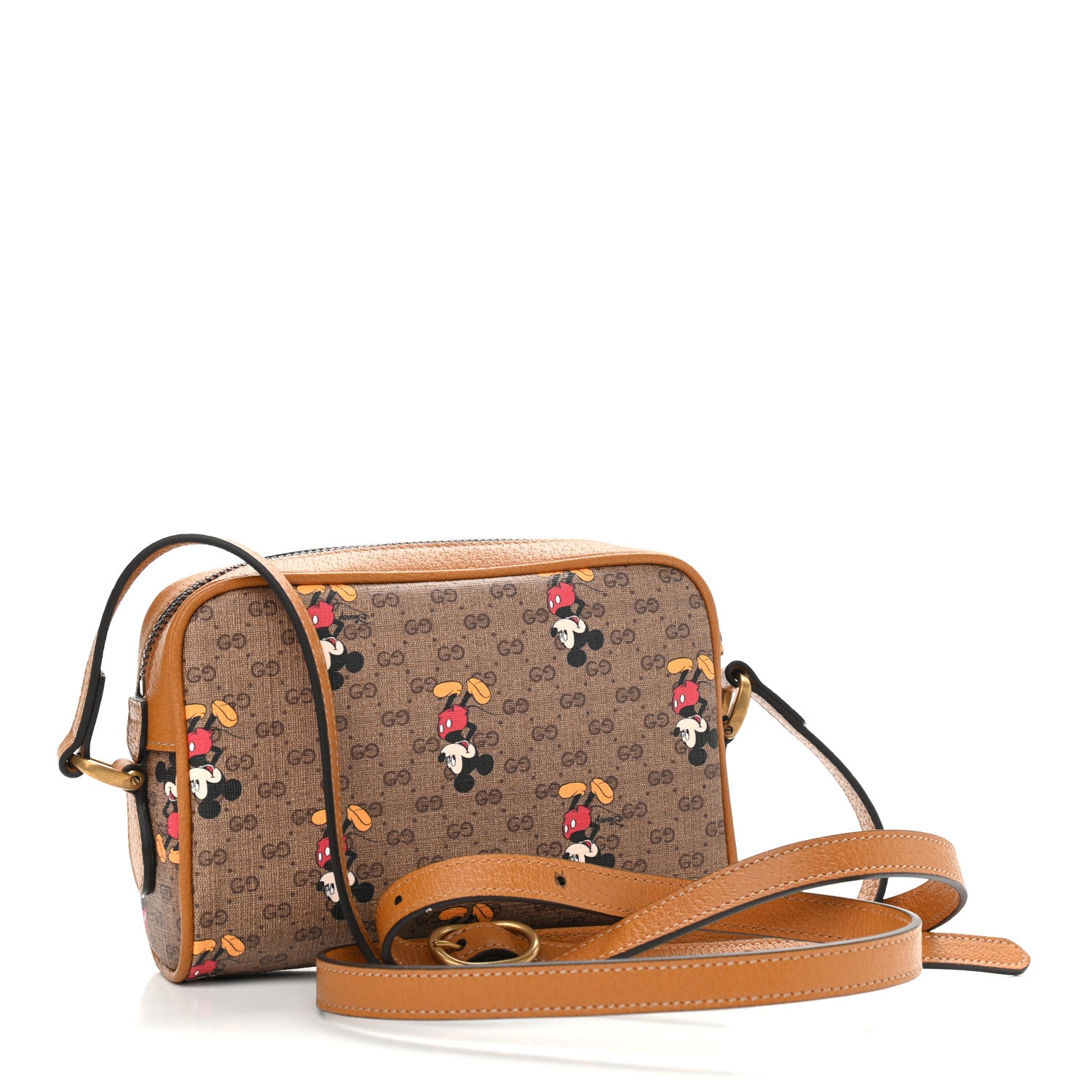 Gucci X DISNEY Mini Vintage GG Supreme Monogram Mickey Mouse Shoulder Bag Beige Vintage Sun Oil 3 of 11