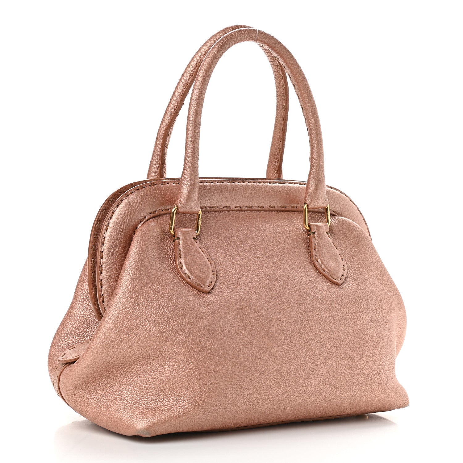 Fendi Cuoio Romano Selleria Adele 1328 Bag Bois de Rose 2 of 9