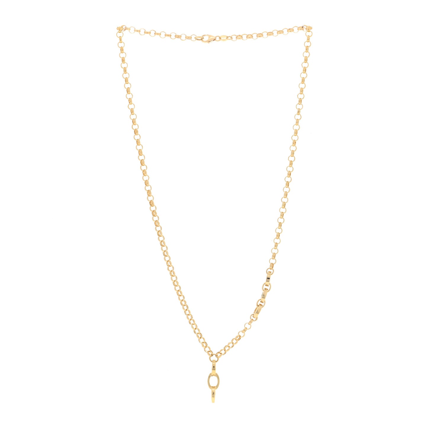 18K Yellow Gold Medium Belcher Flexible Extension Chain Necklace