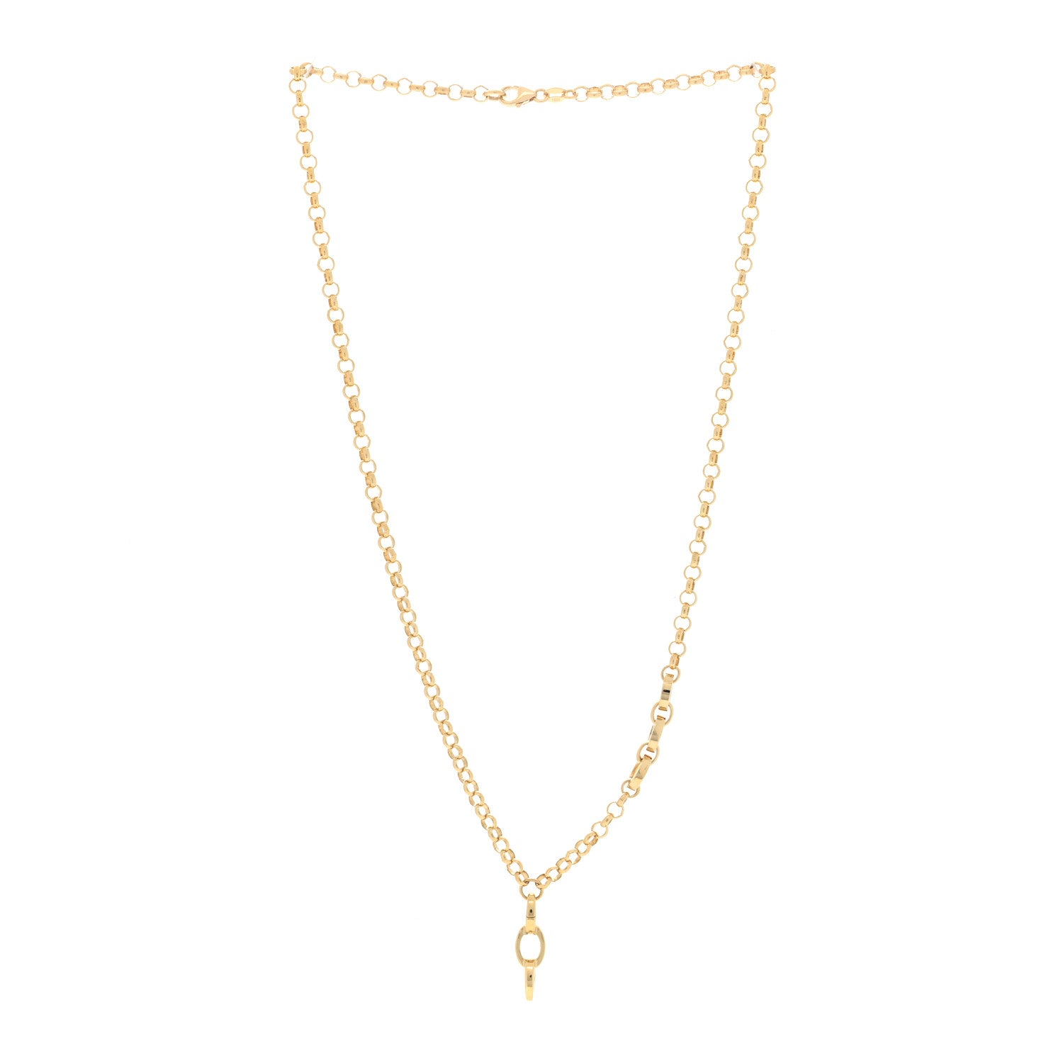 Foundrae 18K Yellow Gold Medium Belcher Flexible Extension Chain Necklace 3 of 5