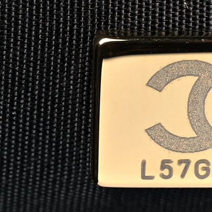 Chanel Calfskin Quilted Chain Flat Tote Black 7 of 10