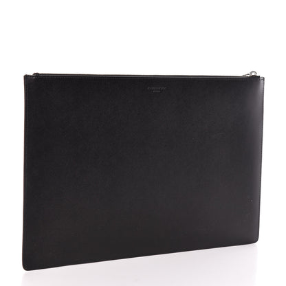 Givenchy Calfskin Love Print Medium Flat Pouch Black 3 of 8