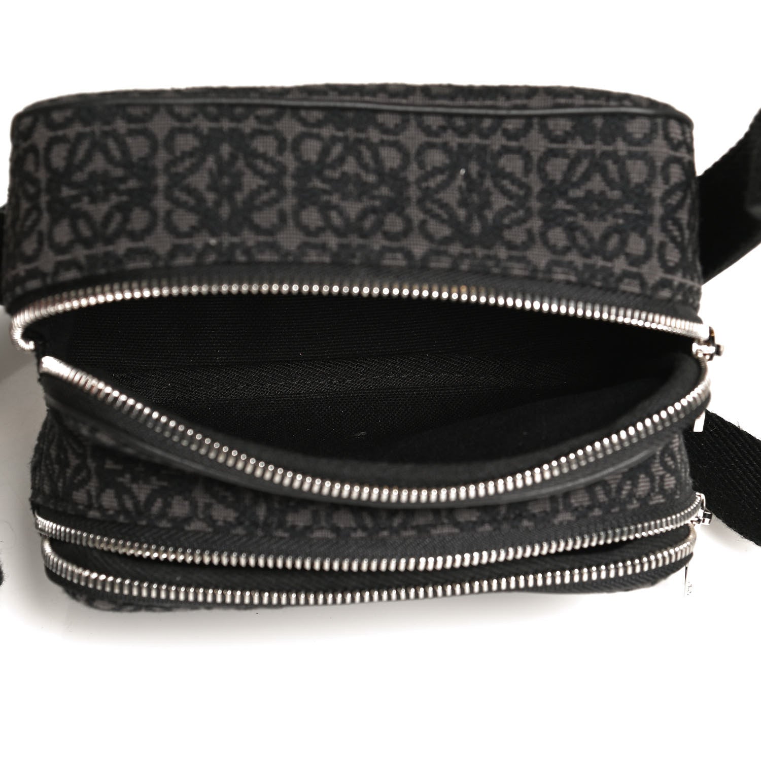 Loewe Jacquard Anagram Calfskin Mini Camera Bag Anthracite Black 5 of 10