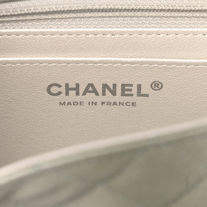 Chanel Metallic Goatskin Quilted Ombre Mini Rectangular Flap Grey Green 6 of 10