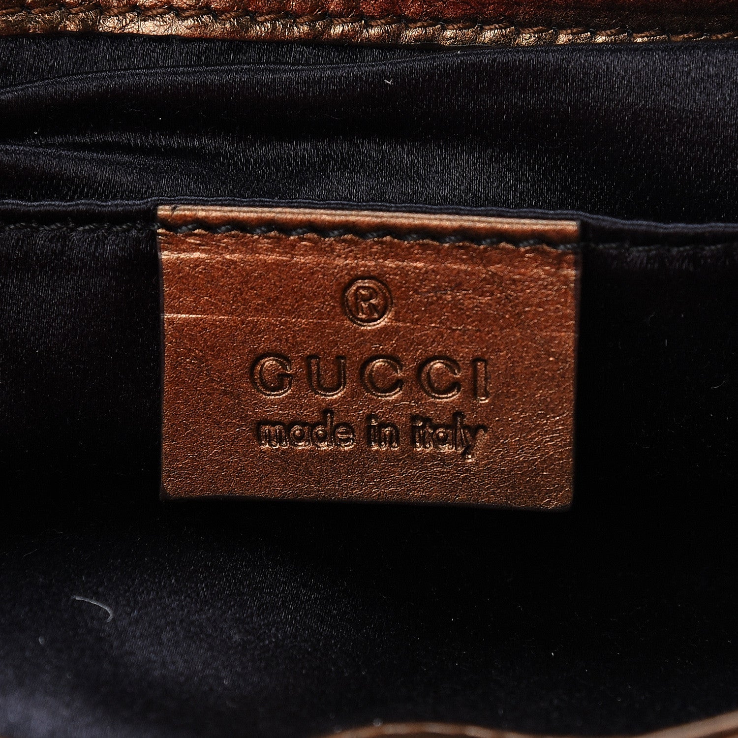 Gucci Metallic Calfskin Babouska Clutch Bronze 6 of 10