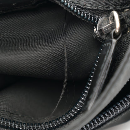 Prada Nylon Small Flat Messenger Bag Black 10 of 11