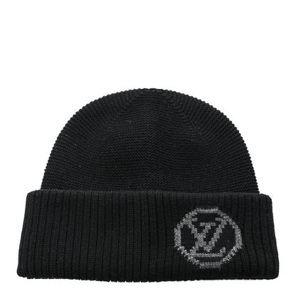 Louis Vuitton Wool Beanie Monogram Hat Black 1 of 6